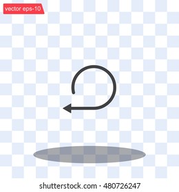 rotation arrows in a circle web icon. vector design
