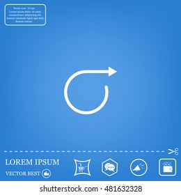 rotation arrows in a circle web icon. vector design