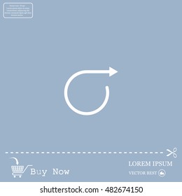 rotation arrows in a circle web icon. vector design