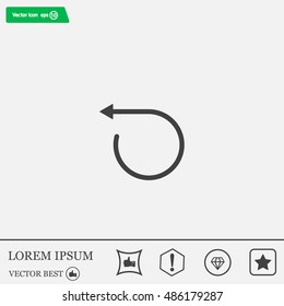 rotation arrows in a circle web icon. vector design