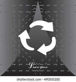 rotation arrows in a circle web icon. vector design