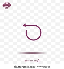 rotation arrows in a circle web icon. vector design