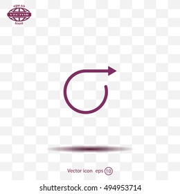rotation arrows in a circle web icon. vector design