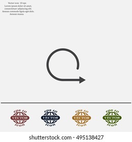 rotation arrows in a circle web icon. vector design
