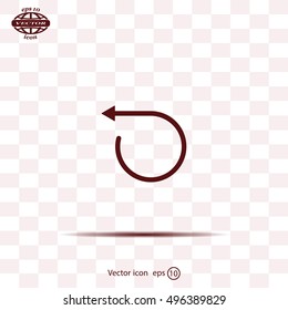 rotation arrows in a circle web icon. vector design