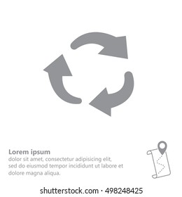 rotation arrows in a circle web icon. vector design