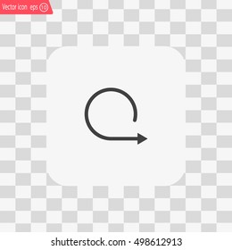 rotation arrows in a circle web icon. vector design
