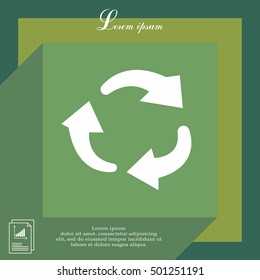 rotation arrows in a circle web icon. vector design
