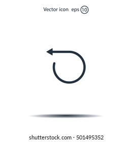 rotation arrows in a circle web icon. vector design