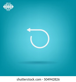 rotation arrows in a circle web icon. vector design
