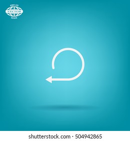 rotation arrows in a circle web icon. vector design