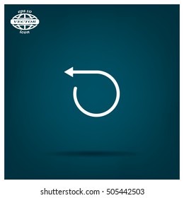 rotation arrows in a circle web icon. vector design