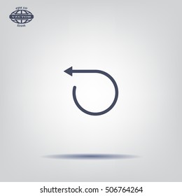 rotation arrows in a circle web icon. vector design