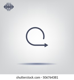 rotation arrows in a circle web icon. vector design