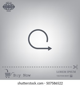 rotation arrows in a circle web icon. vector design