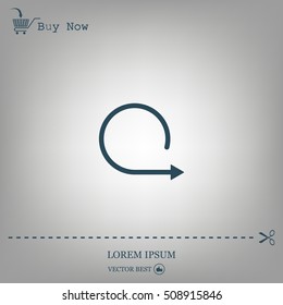 rotation arrows in a circle web icon. vector design