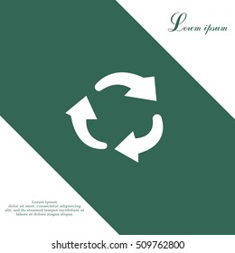 rotation arrows in a circle web icon. vector design