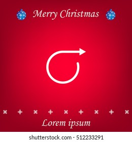 rotation arrows in a circle web icon. vector design