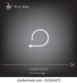 rotation arrows in a circle web icon. vector design