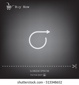 rotation arrows in a circle web icon. vector design