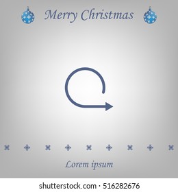 rotation arrows in a circle web icon. vector design
