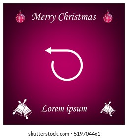 rotation arrows in a circle web icon. vector design