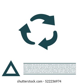 rotation arrows in a circle web icon. vector design