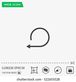 rotation arrows in a circle web icon. vector design