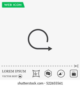 rotation arrows in a circle web icon. vector design
