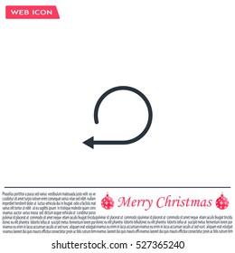 rotation arrows in a circle web icon. vector design