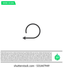 rotation arrows in a circle web icon. vector design