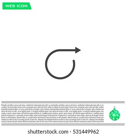 rotation arrows in a circle web icon. vector design