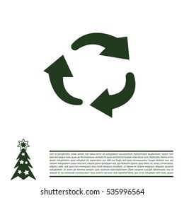 rotation arrows in a circle web icon. vector design