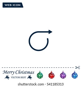 rotation arrows in a circle web icon. vector design