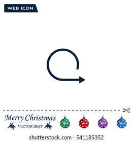rotation arrows in a circle web icon. vector design