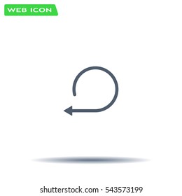 rotation arrows in a circle web icon. vector design