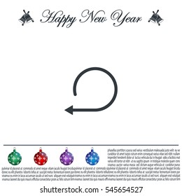 rotation arrows in a circle web icon. vector design