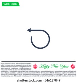 rotation arrows in a circle web icon. vector design