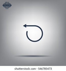 rotation arrows in a circle web icon. vector design