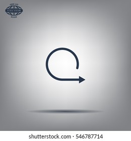 rotation arrows in a circle web icon. vector design