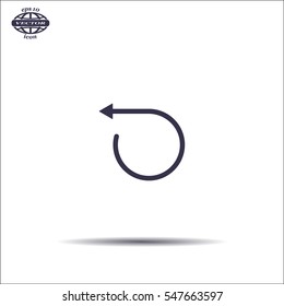 rotation arrows in a circle web icon. vector design