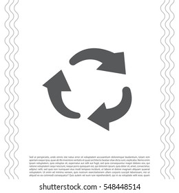 rotation arrows in a circle web icon. vector design