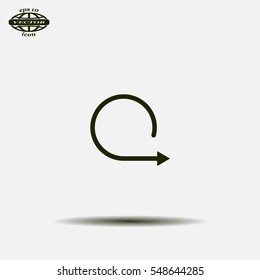 rotation arrows in a circle web icon. vector design