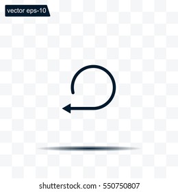 rotation arrows in a circle web icon. vector design
