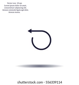 rotation arrows in a circle web icon. vector design