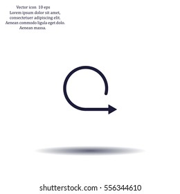 rotation arrows in a circle web icon. vector design