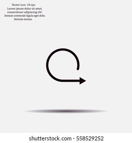 rotation arrows in a circle web icon. vector design
