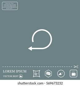 rotation arrows in a circle web icon. vector design