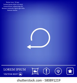 rotation arrows in a circle web icon. vector design