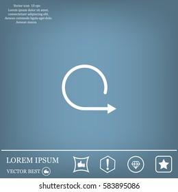 rotation arrows in a circle web icon. vector design